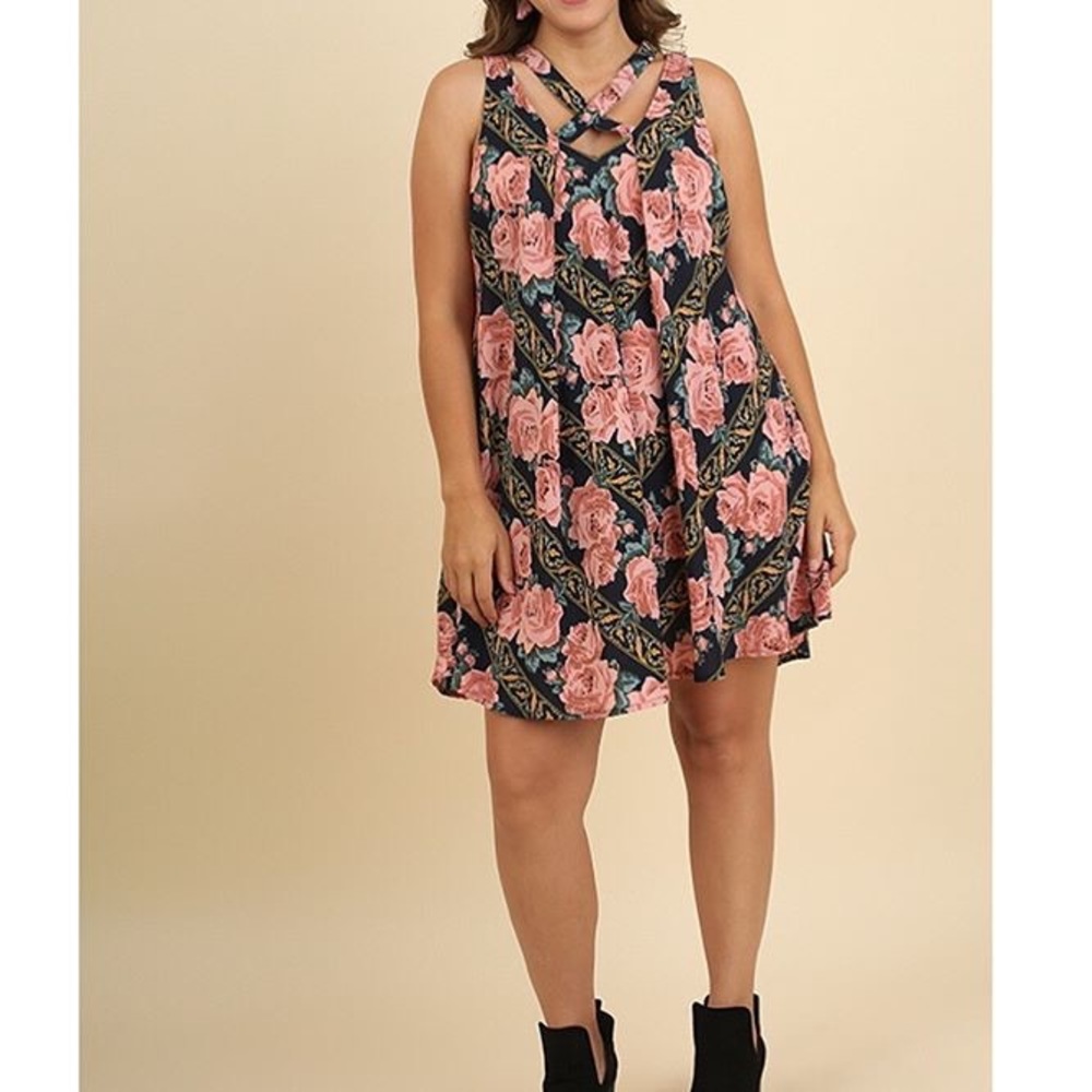 Gorgeous Floral Swing Dress- Plus Size